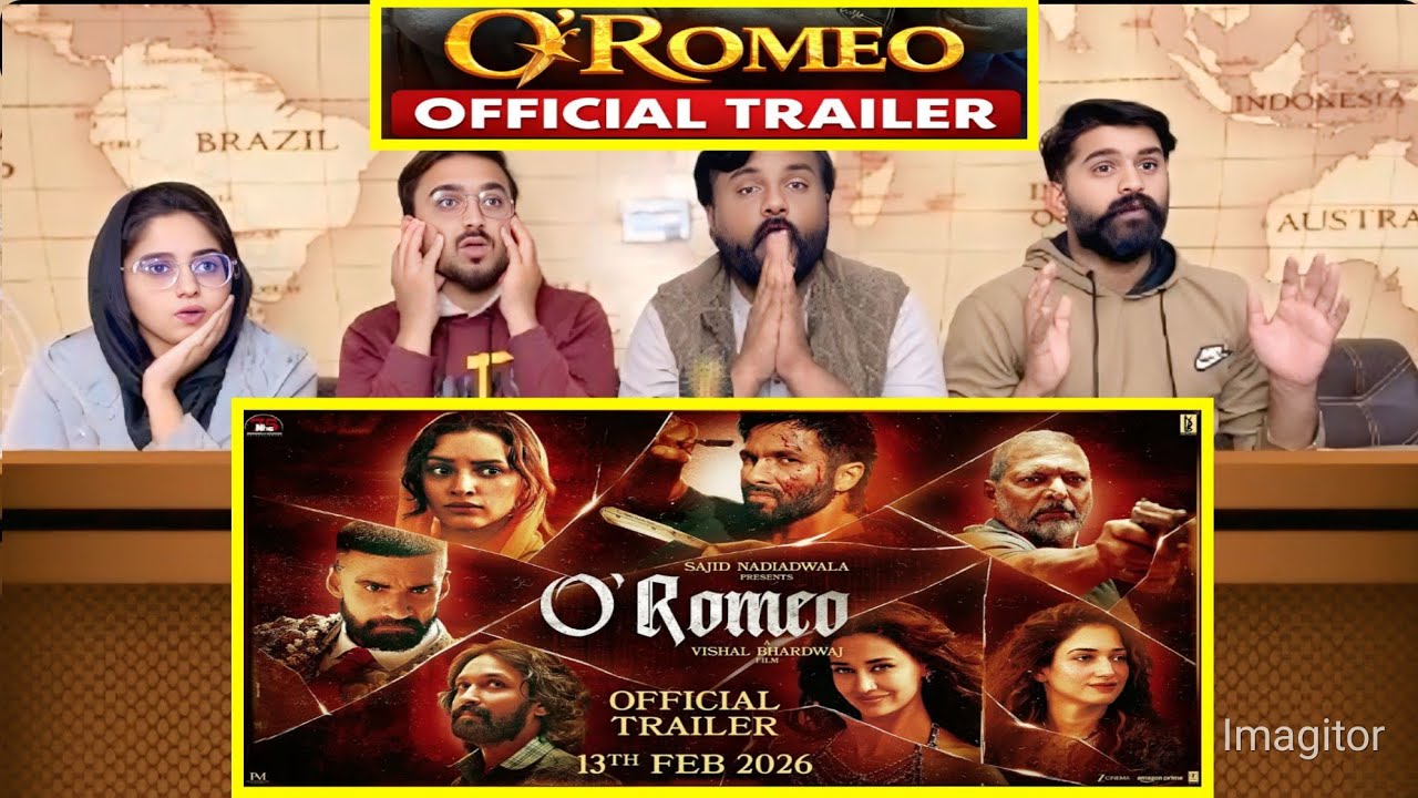 O'Romeo Official Trailer | Sajid N | Vishal B | Shahid K | Triptii D | Nana P | Avinash T Reaction