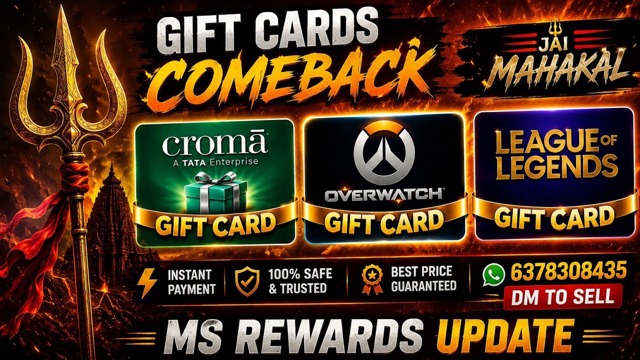 Microsoft Rewards Good News🤫|| Croma Overwatch Gift Cards Comeback!