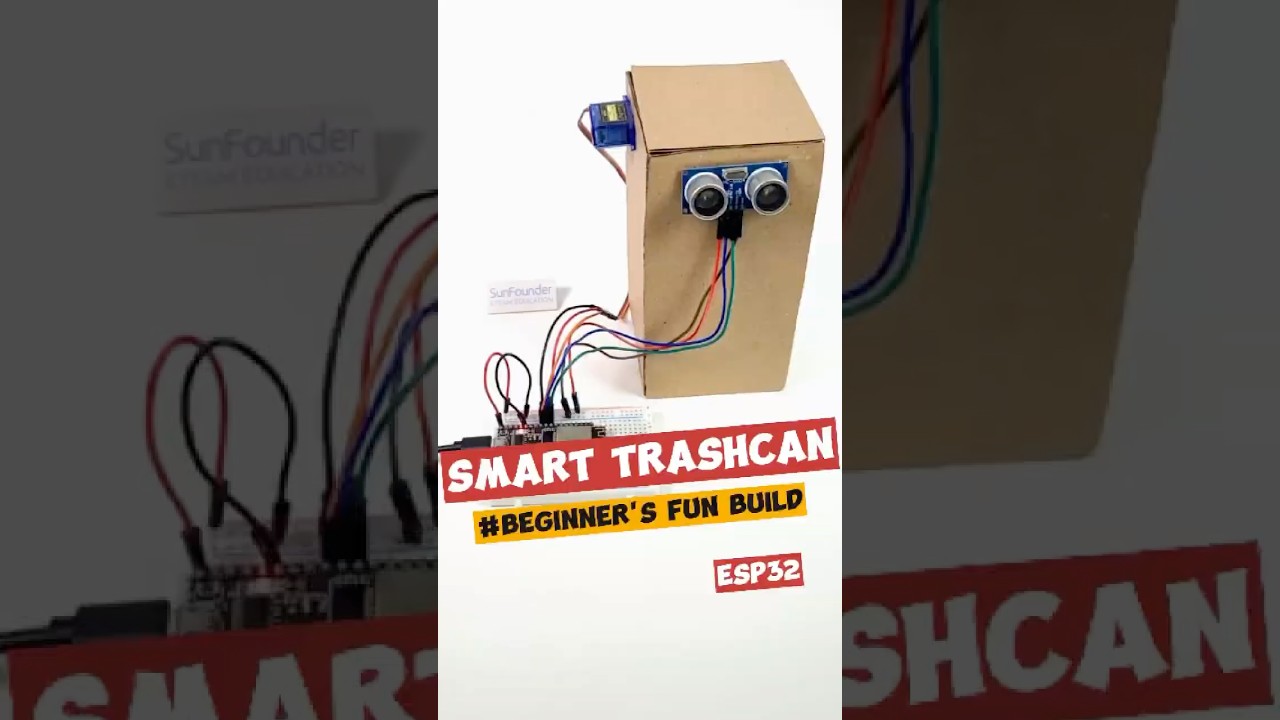 ESP32 Project: Smart Can  #diy #arduino #electronics  #sunfounder #esp32  #iot