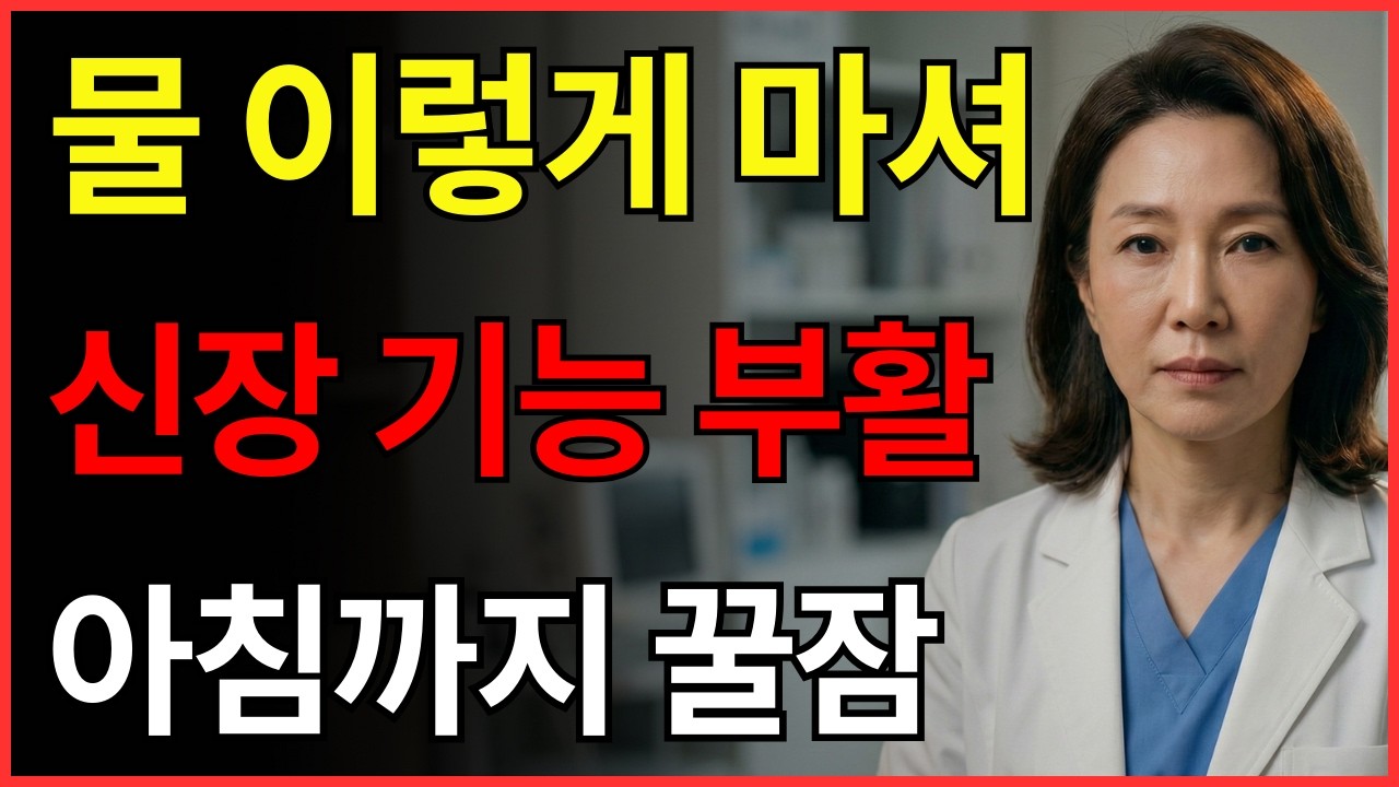 자다가 화장실 자꾸 가는 분들은 이 영상을 꼭 보세요. 신장 기능을 되살리는 3가지 물 마시기 법!