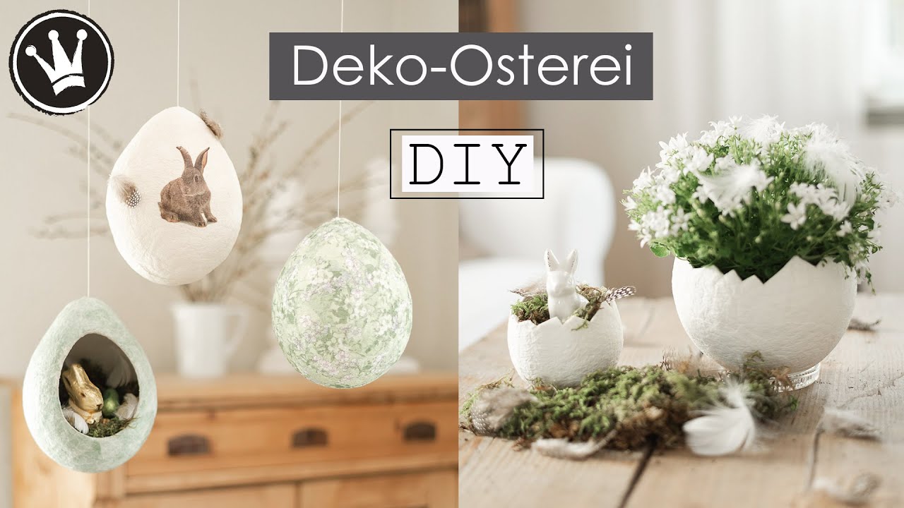 DIY - OSTEREI AUS TOILETTENPAPIER | OSTERNEST basteln nur mit Wasser ohne Kleber | DekoideenReich