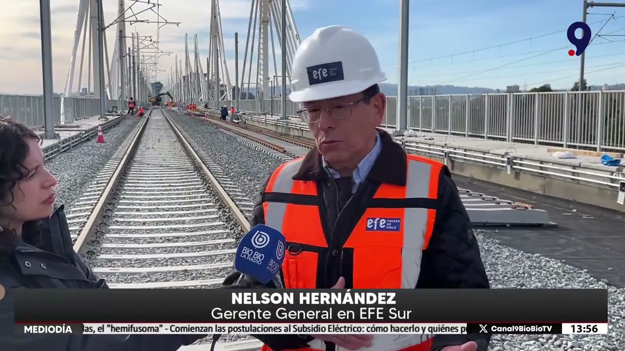Previo a uso de nuevo Puente Ferroviario: Suspenderán por 15 días paso del Biotren sobre río Biobío