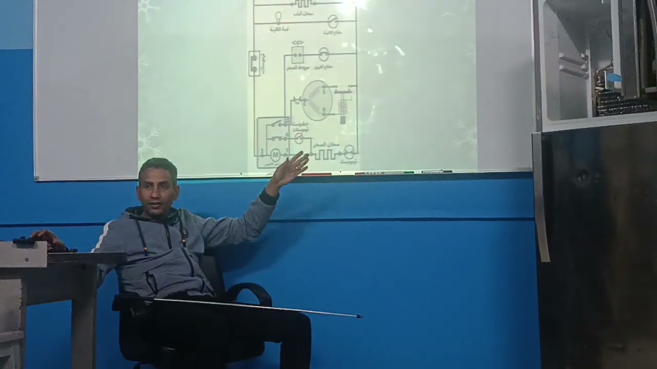 الدائرة الكهربائية للثلاجه النو فروست