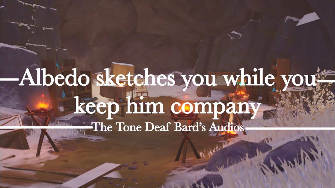 Albedo sketches you while you keep him company (づ ᴗ _ᴗ)づ♡ Genshin Impact Workshop Ambience / Ambient