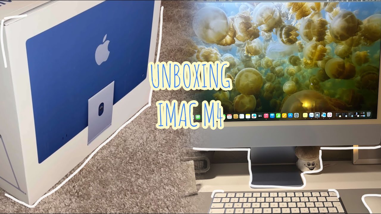 🪼(eng) imac m4 (blue) 🖥️ unboxing | set up quickly💙