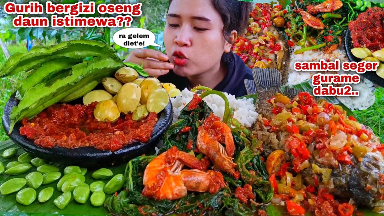 WAREK TENAN❗OSENG DAUN PEPAYA GURAME DABU DABU LALAPAN JENGKOL MENTAH CAMPUR PETE KECIPIR