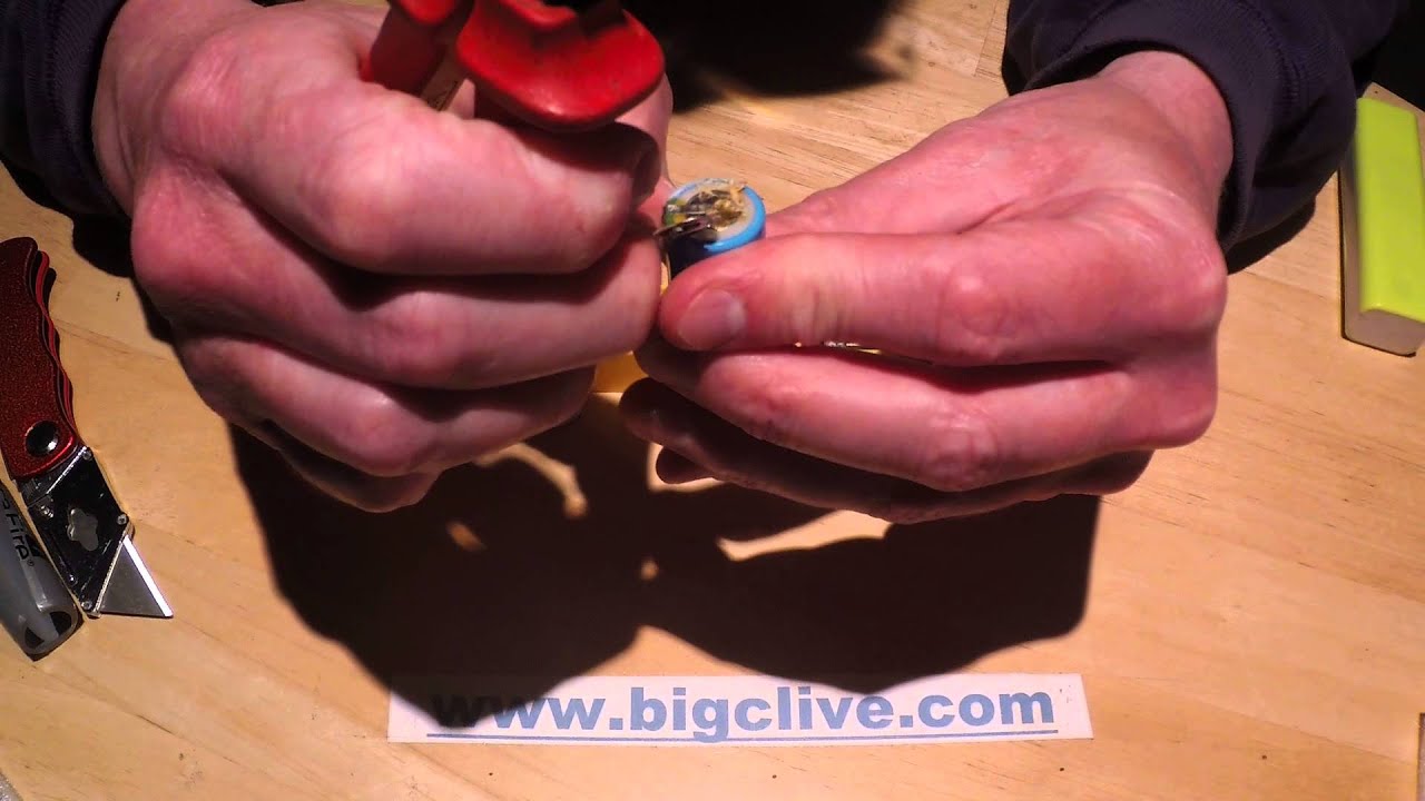 Shorten a protected 18650 lithium cell to fit standard holders.