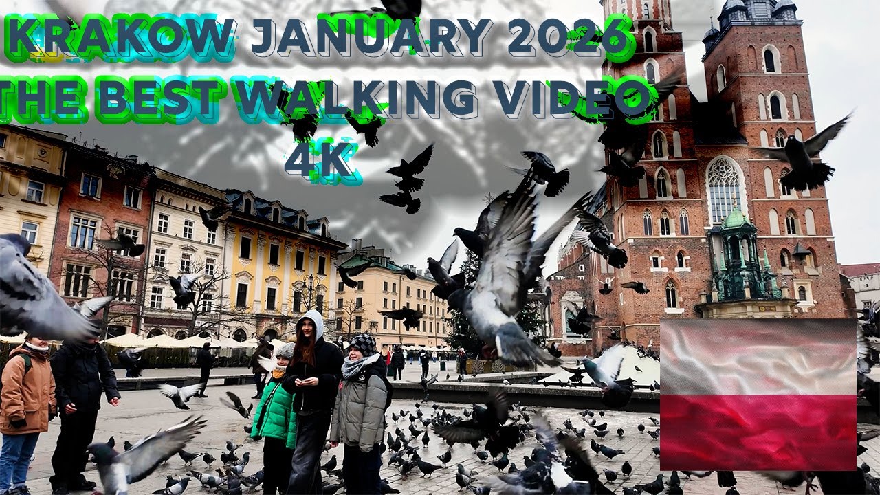 4K Walking Tour: The Medieval Streets of Kraków (No Talking)