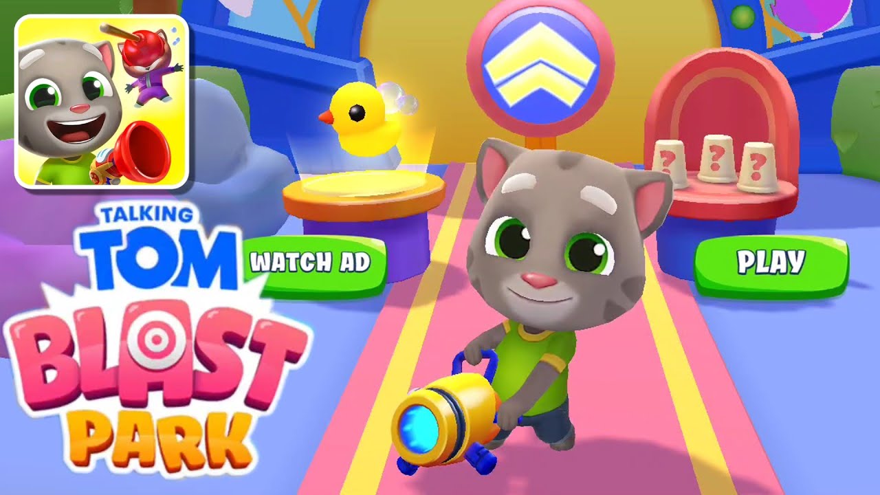 Talking Tom Blast Park Epic Runner Gameplay #4