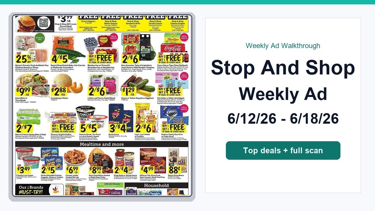 Stop And Shop Weekly Ad (6/12/26 - 6/18/26) Top 10 Deals