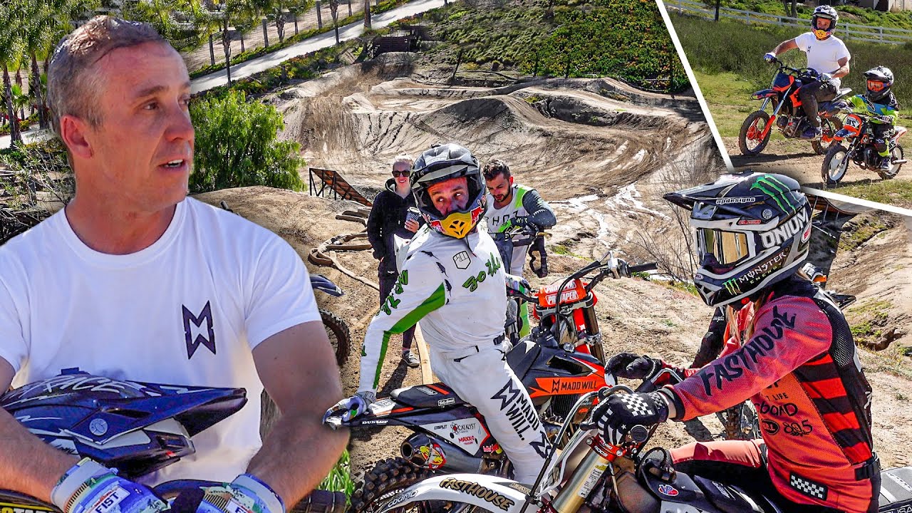 Riding Dirt Bikes With My Kids!! FMX Session At The MaddHouse