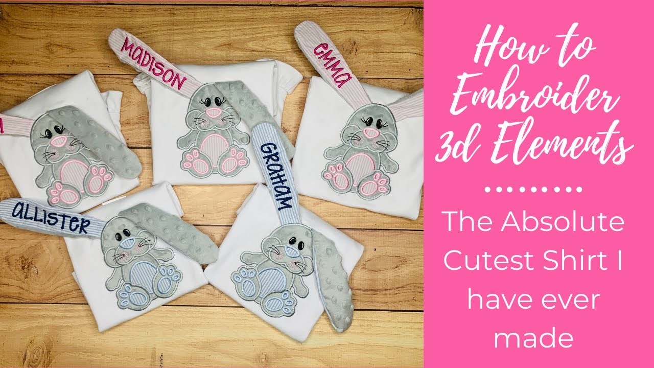 How to Embroider 3D Elements | The absolute cutest shirt I have EVER made!!!