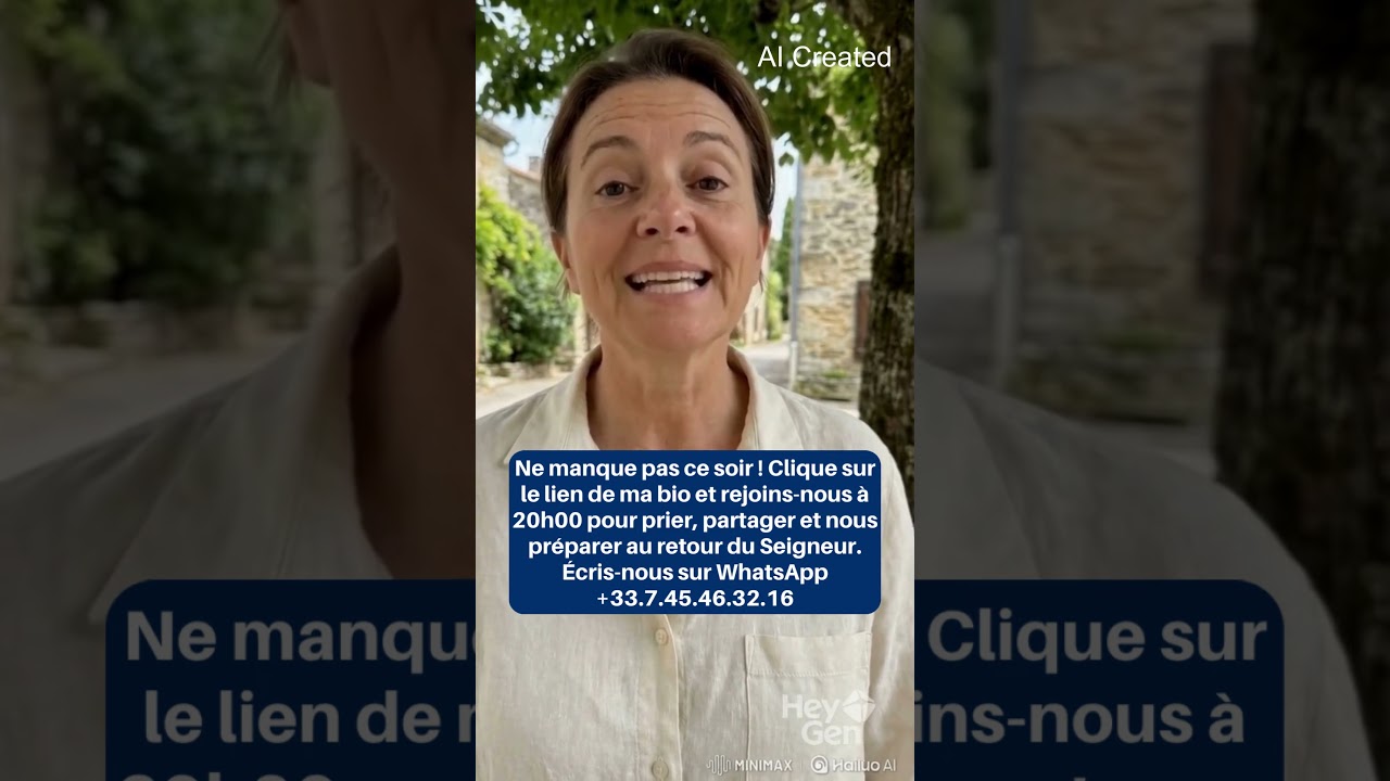 prenez une minute pour lire, et l’attente de deux mille ans s’accomplira.  
