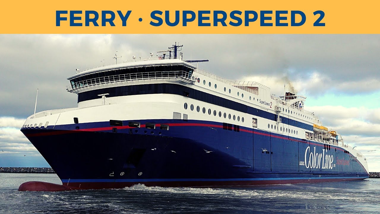 Departure of ferry SUPERSPEED 2, Hirtshals (Color Line)