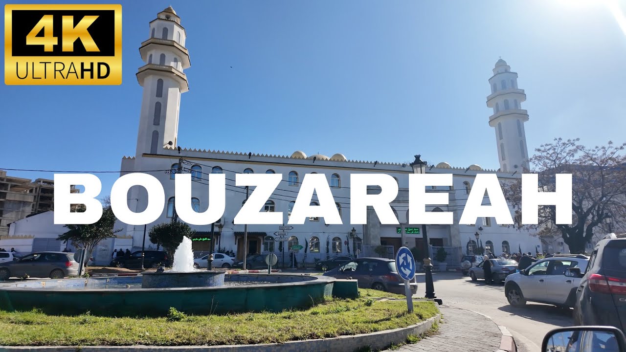 This is BOUZAREAH! Sunny 4K HDR Walking Tour in Winter! اذهب معي الى بوزريعة