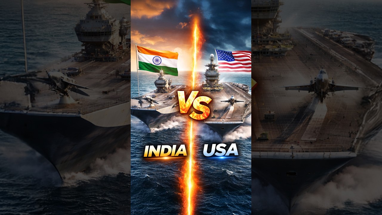 India vs USA Aircraft Carrier: Vikrant vs Gerald Ford 🔥 #shorts #military #airforce #aircraft #army