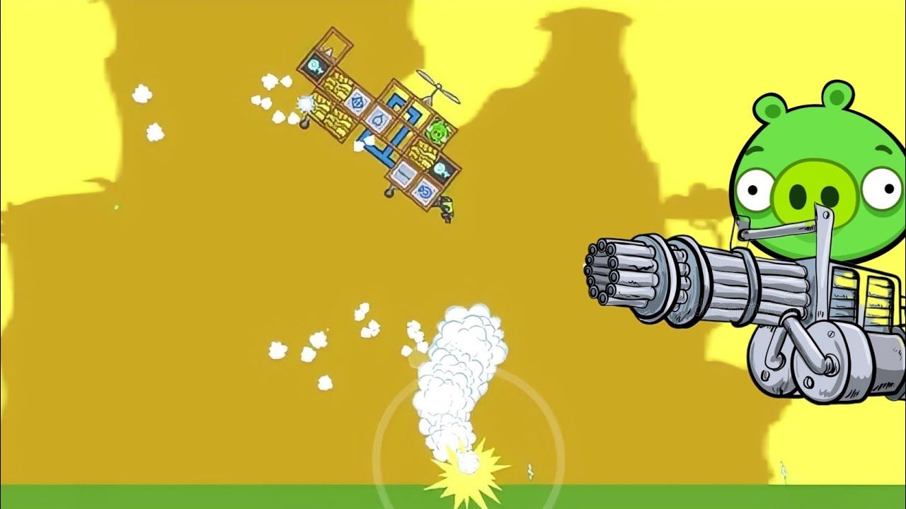 How to build a minigun in Bad Piggies? - Bad Piggies Leading Edge logic blocks tutorial