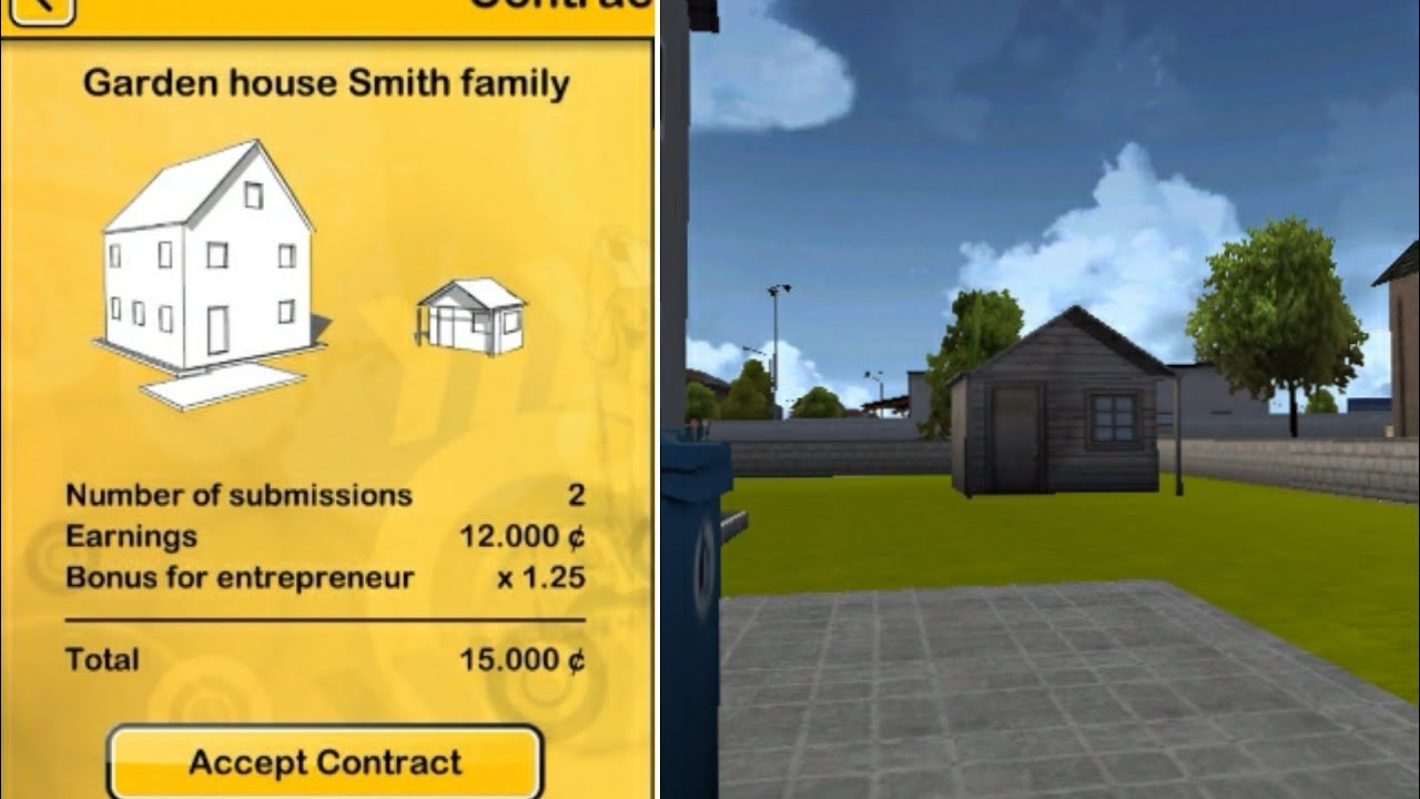 I Bought Roller And Garden House Smith Family Work |Construction Simulator 2014 | #3