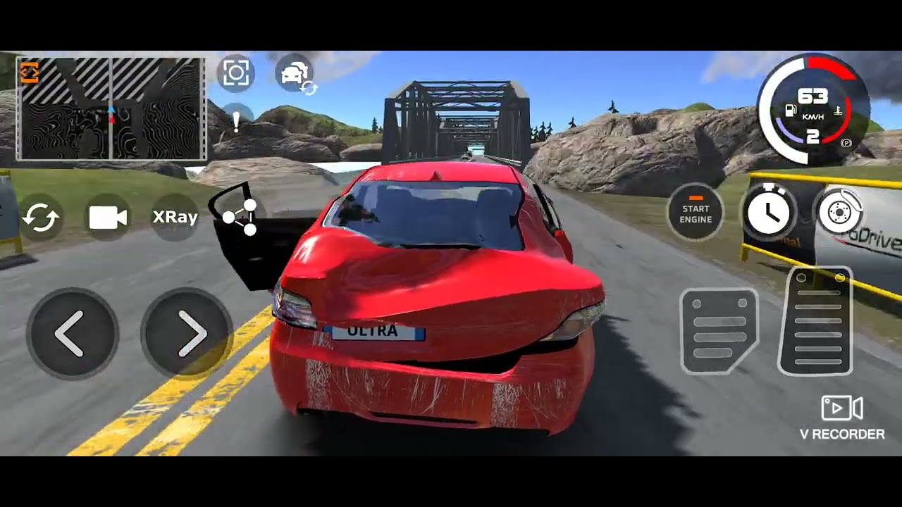 qual carro chega a té o final quando você passa na ponte carros vão bate no seu carro 😁😁