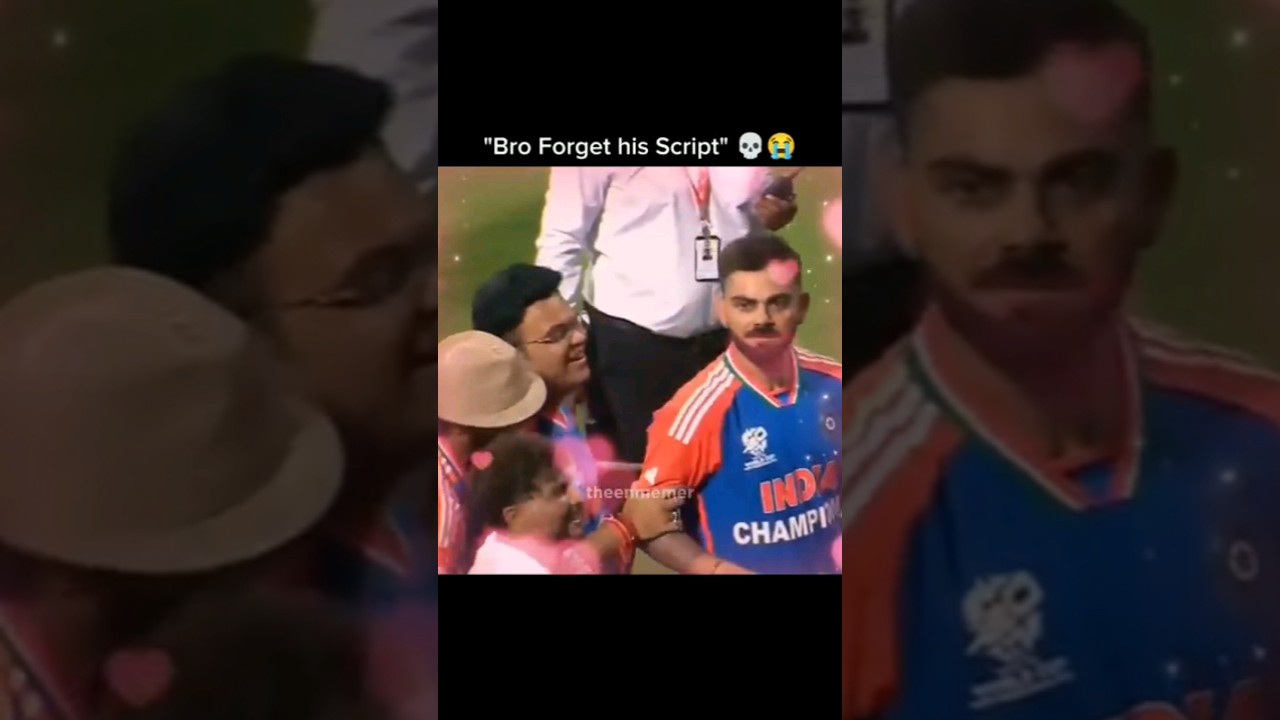 Jay shah forget his script😂 after handshake with virat kohli 🥰❤️ #shorts #viratkohli #jayshah #rohit
