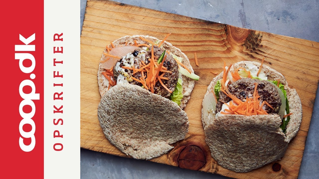 Pitabrød med bøf og sprød salat | Claus Holm