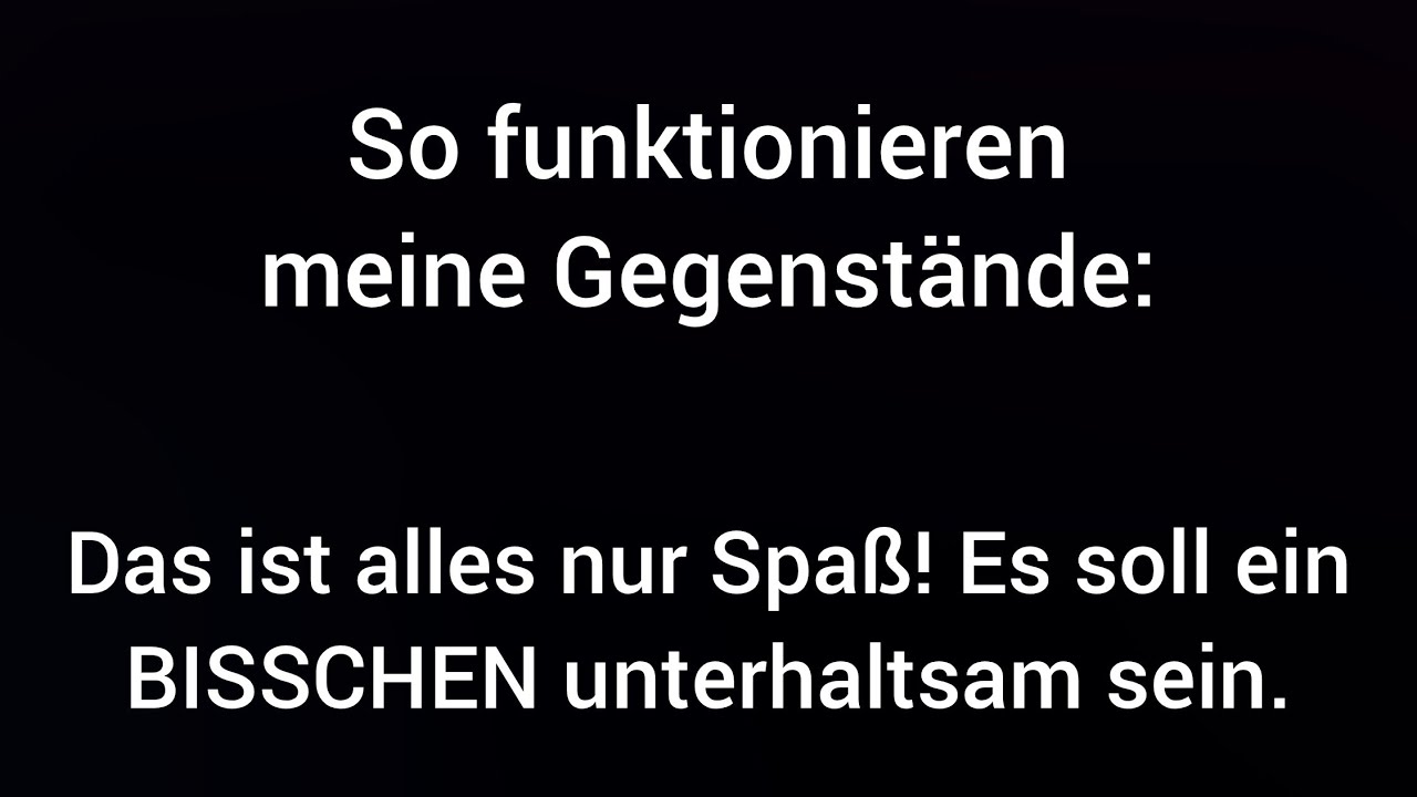 So funktionieren meine Gegenstände | N00bieTheN00b