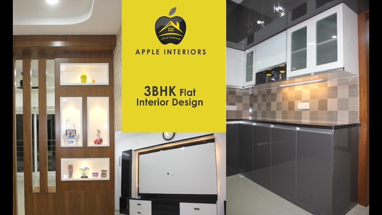 3BHK House interiors Design by Apple Interiors | Hyderabad
