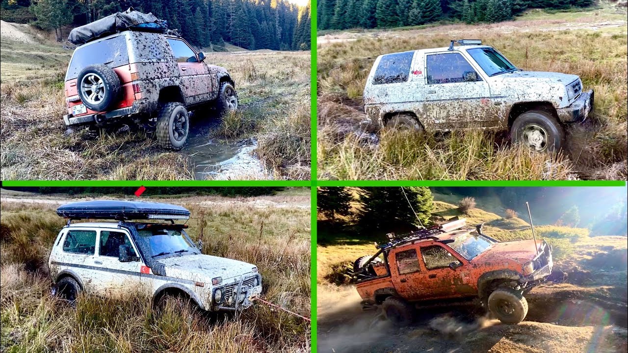 Yan yattık, Çamura Battık - Part 2 . (Daihatsu Feroza vs Lada Niva vs Toyota Hilux ) #offroad