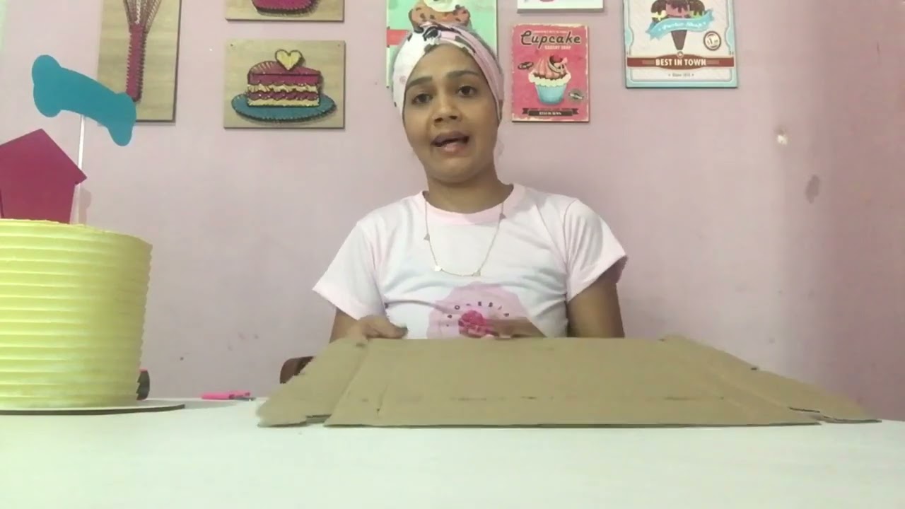Como montar caixa para transportar bolo em Chantininho.