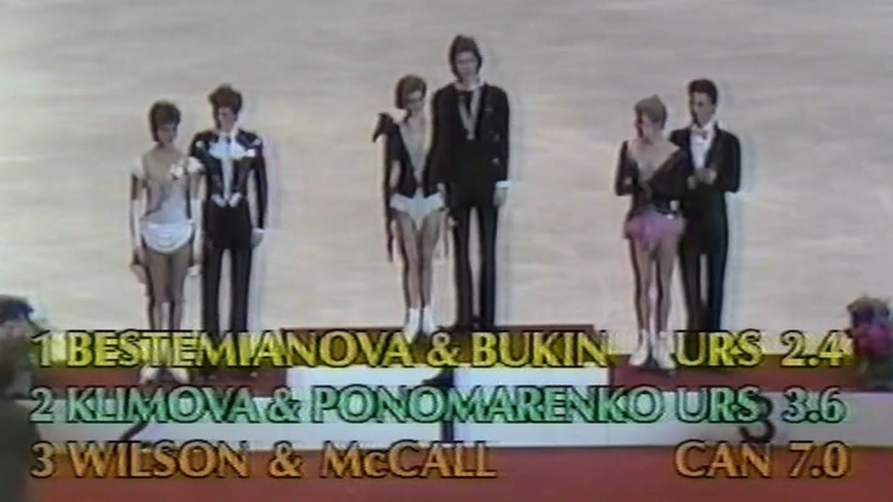 1986 Worlds Dance | Bestemianova-Bukin narrowly retain title, Klimova-Ponomarenko silver