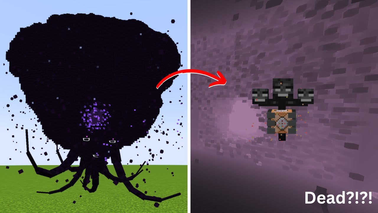What happens if we summon a Wither Storm at the bottom of the flour?