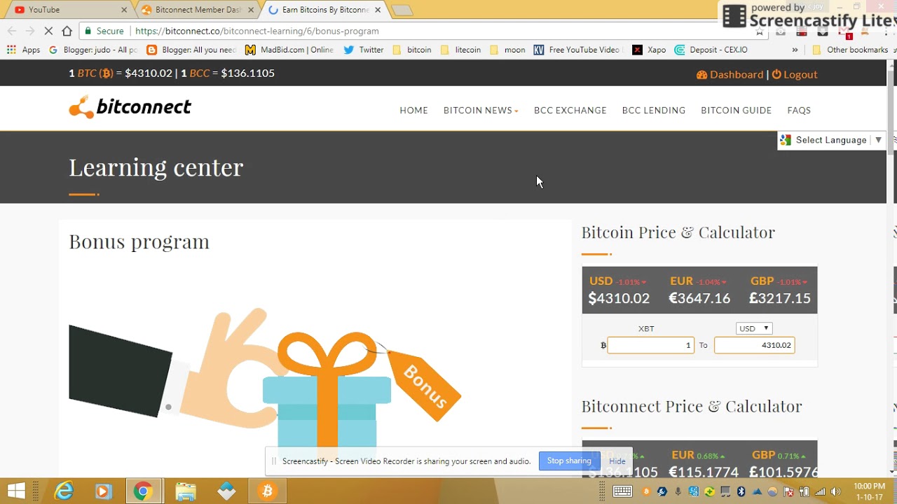 How to add Sponsor to Bitconnect account (Malayalam)