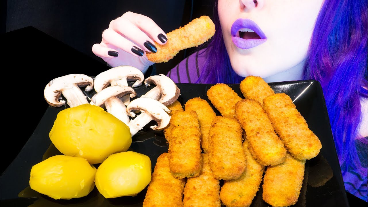 ASMR: Crispy Battered Veggie Nuggets | Potatoes & Remoulade Sauce ~ Relaxing Eating [No Talking|V] 😻