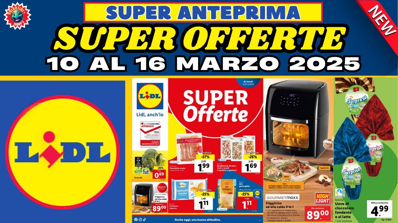Volantino Lidl dal 10 al 16 marzo 😎 SUPER OFFERTE 🟩⬜️🟥 #anteprima