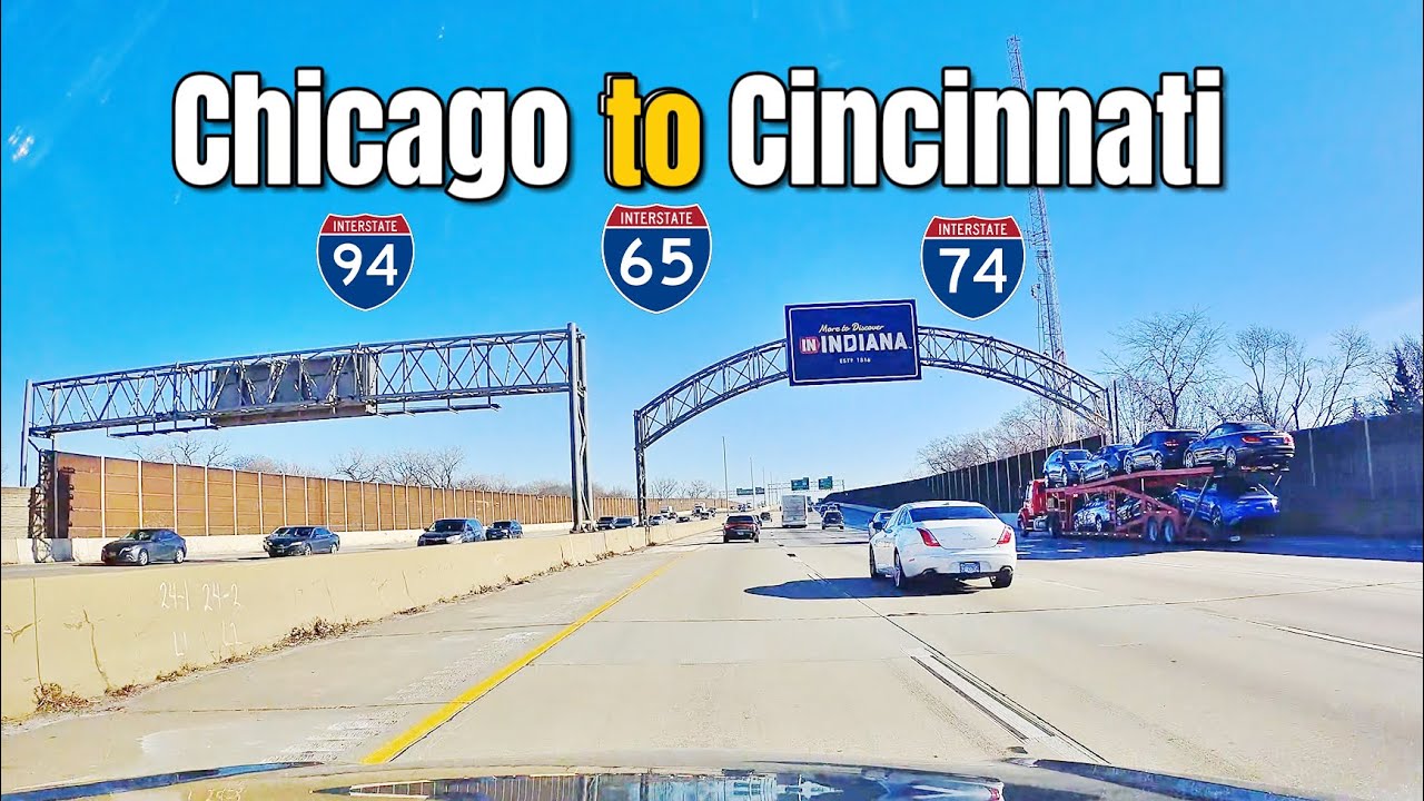 Driving from Chicago to Cincinnati , Ohio, i94 , i65, i74 , A real time road trip #usa #roadtrip