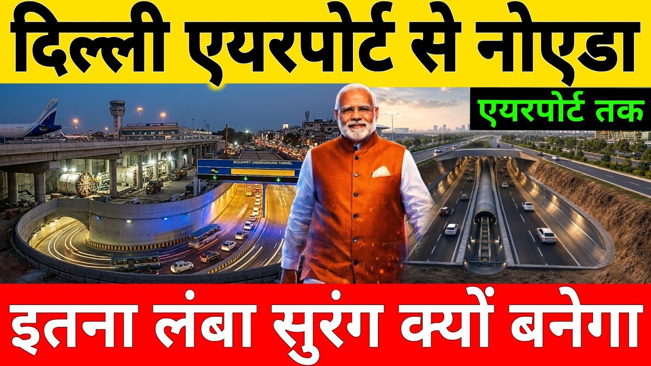 Delhi Airport To Noida Airport Underground Tunnel Project 