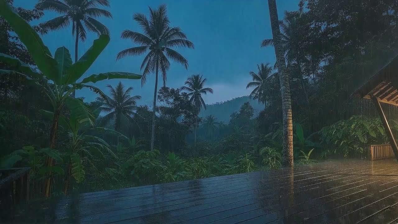 Warm Cabin Rain + Thunder Murmurs for Quick Rest 🌧️