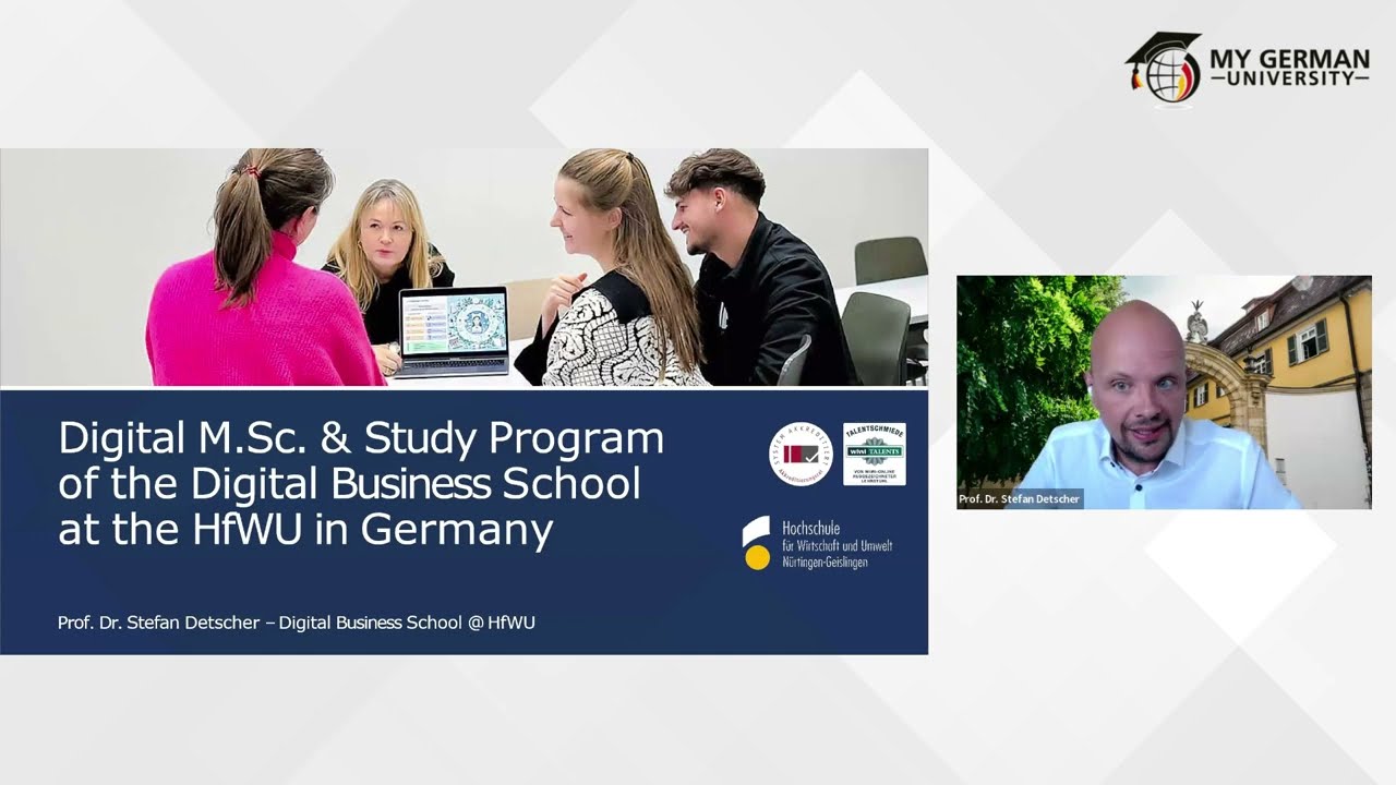 Introduction to the Digital M.Sc. & study program at the HfWU by Prof. Dr. Stefan Detscher