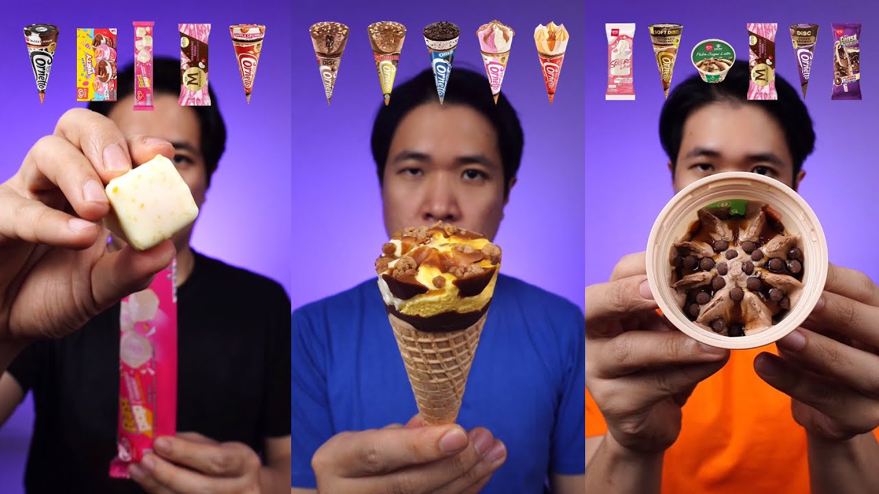 [KOMPILASI] MAKAN BERBAGAI VARIAN ES KRIM WALLS