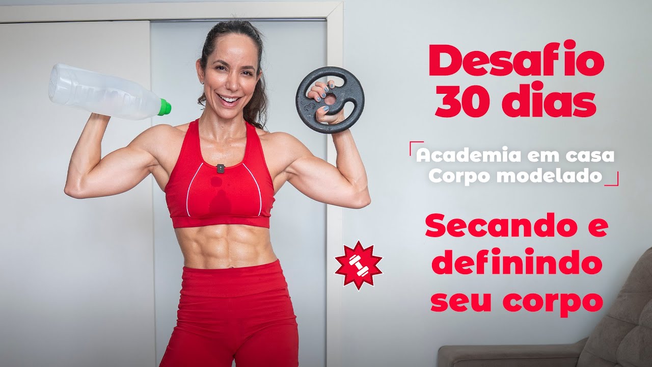 Como secar e definir seu corpo todo treinando em casa- DESAFIO ACADEMIA EM CASA- Carol Borba
