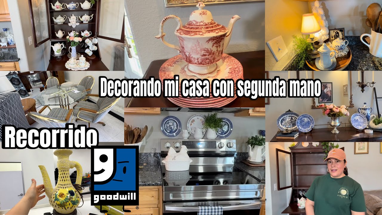 Decorando mi casa 🏠 con segunda mano 🤚 RECORRIDO DE GOODWILL ❤️