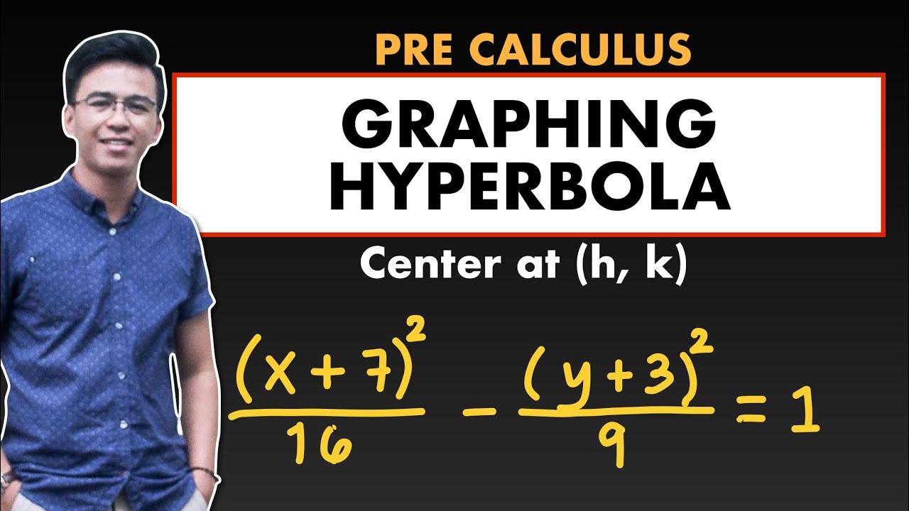 How to Graph a Hyperbola with Center at (h,k) | Pre Calculus Hyperbola | Conic Sections