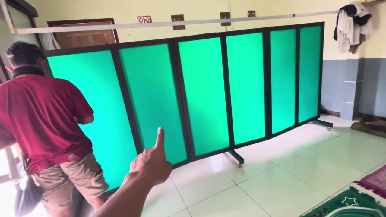 Review penyekat shaf masjid dari bahan hollow dan viber 