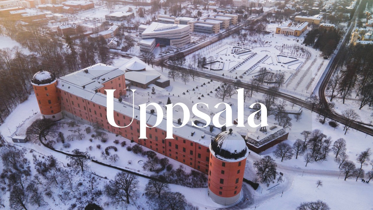 Uppsala, Sweden in Winter (By Drone in 4K)