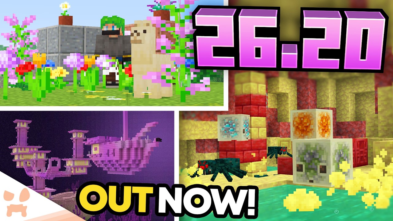 MINECRAFT 26.20: НОВЫЕ УЛУЧШЕНИЯ ЭНДА, ПЕЩЕРА СЕРЫ V1 + ОБНОВЛЕНИЕ С РАСТЕНИЯМИ УЖЕ ДОСТУПНО!
