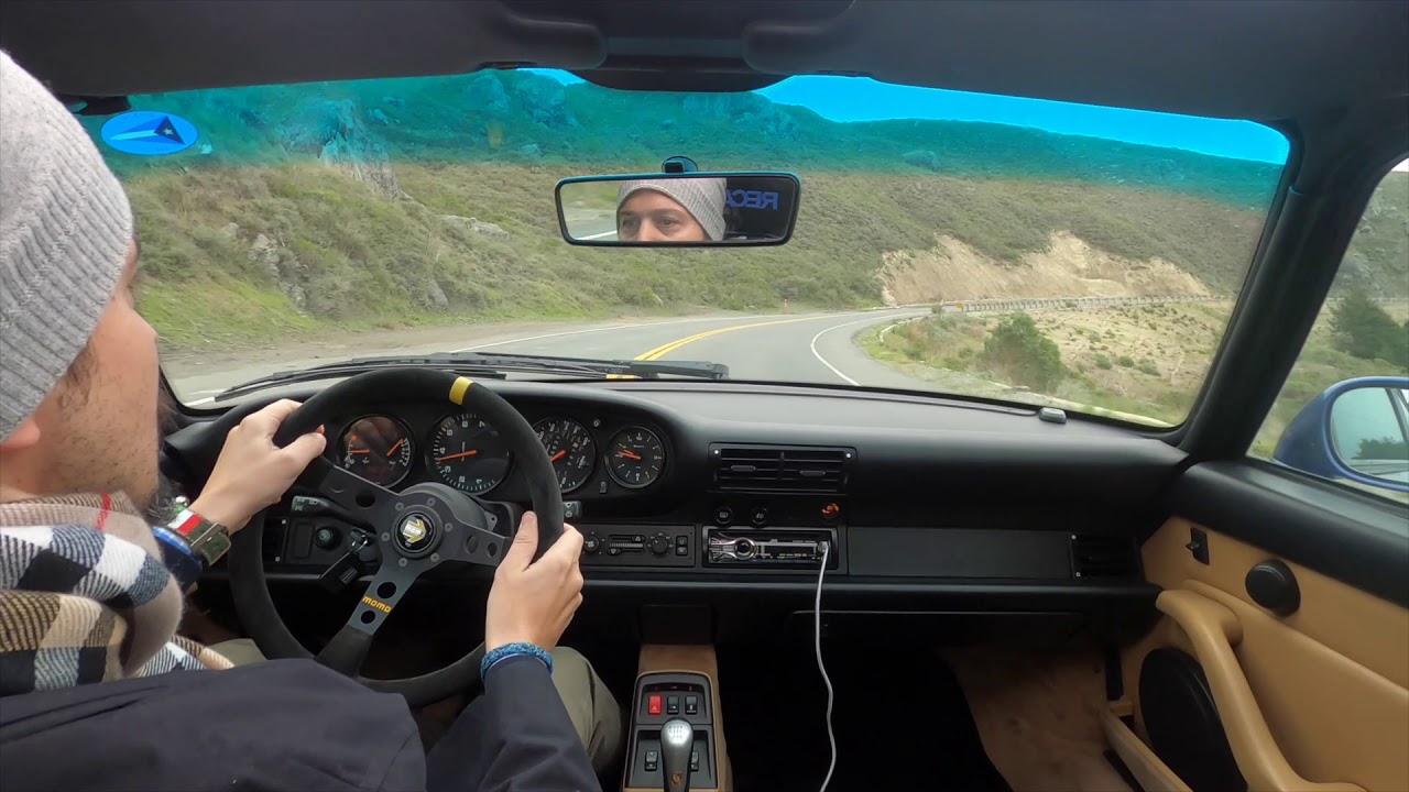 Porsche 993 (prepped) on a coastal drive