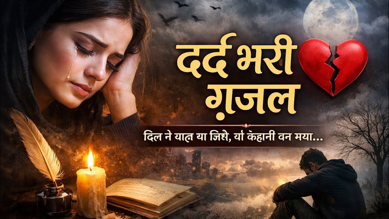 दर्द भरी ग़ज़ल 💔 | दिल ने चाहा था जिसे, वो कहानी बन गयाDard Bhari Ghazal 💔 | Broken Heart Shayari
