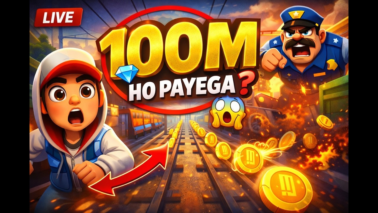 100M SCORE CHALLENGE! 💎 Subway Surfers LIVE - Vinit Gaming