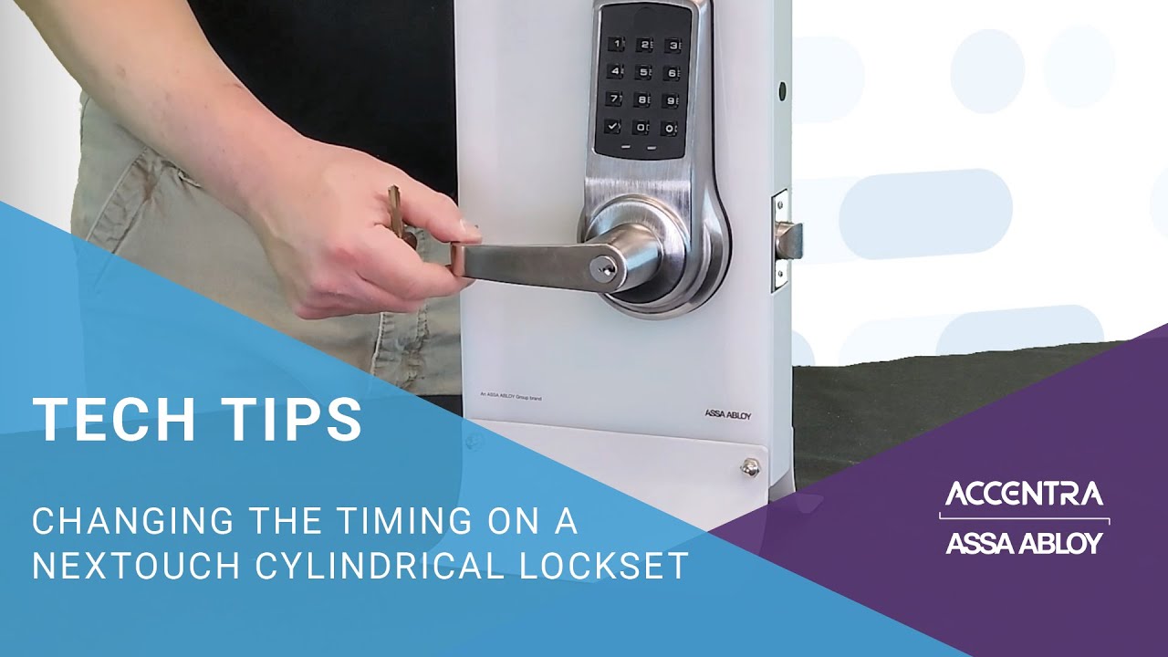 Changing the Timing on a nexTouch Cylindrical Lockset