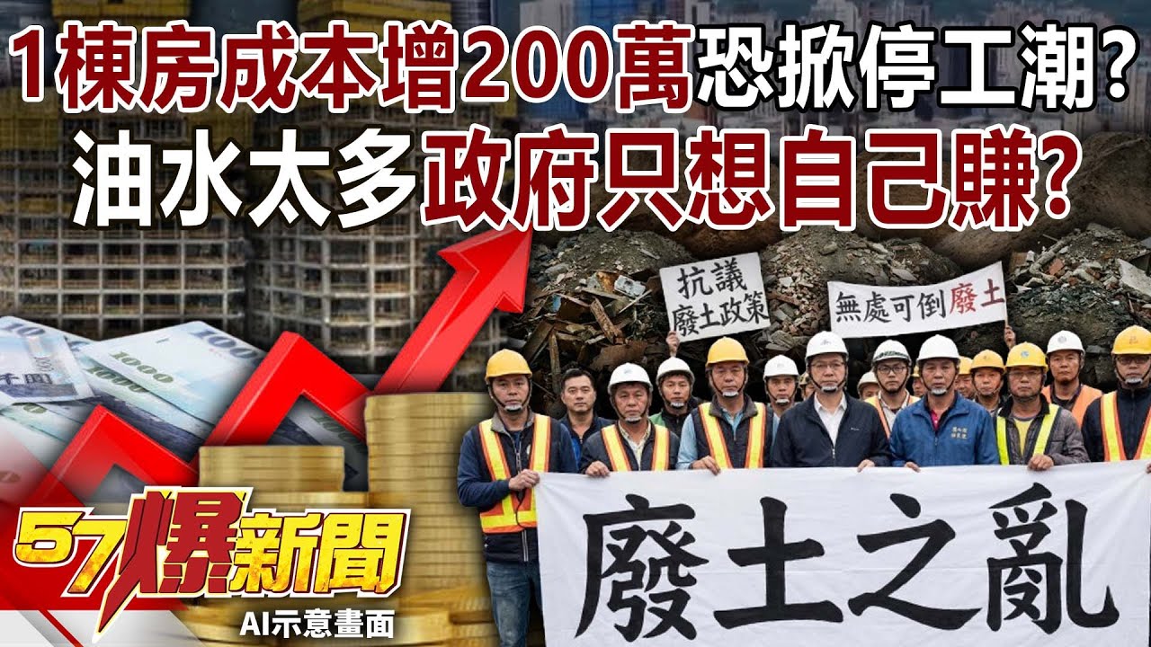 1棟房成本「增200萬」…恐掀停工潮？ 油水太多政府只想自己賺？【57爆新聞】